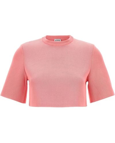 Loewe Reproportioned Cropped Top - Pink
