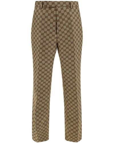 Black Technical Jersey Loose Jogging Pant With Brown G Stripe  GUCCI US