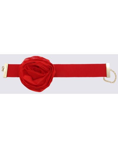 Blumarine Silk Croker Necklace - Red