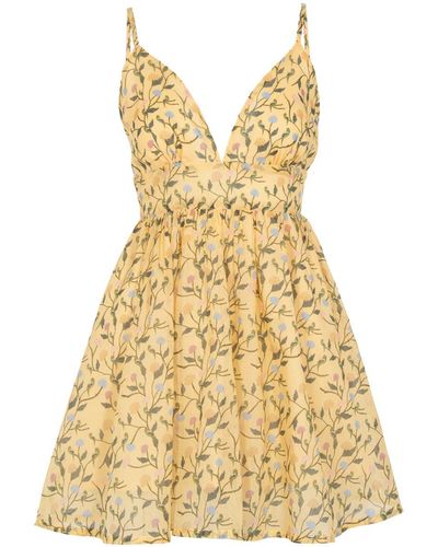 Amotea Margherita Dress In Print - Yellow
