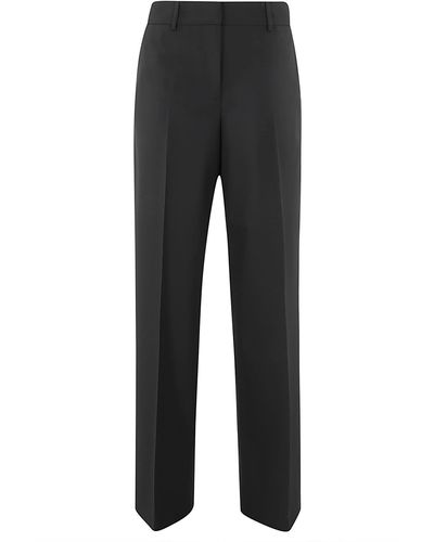 MSGM High-waist Straight-leg Tailored Pants - Black