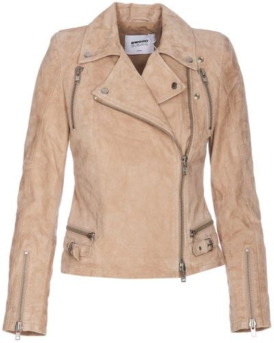 S.w.o.r.d 6.6.44 Suede Jacket - Natural