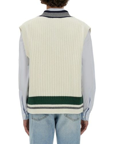 Lacoste Vests With Logo - Green