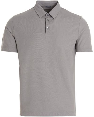 Zanone Ice Cotton Polo Shirt - Grey