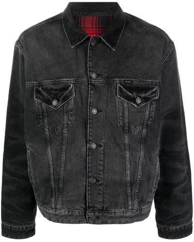 Polo Ralph Lauren Reversible Checked Denim Jacket - Black