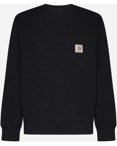 Carhartt Chest Pocket Cotton Sweatshirt - Black