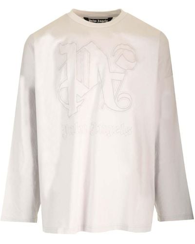 Palm Angels Long-Sleeved T-Shirt - White
