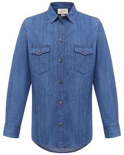 Gucci Cotton Denim Shirt - Blue