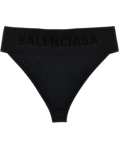 Balenciaga Logo Elastic Briefs - Black
