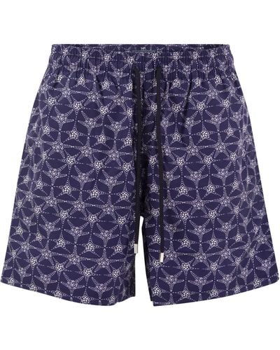Vilebrequin Star Patterned Beach Shorts - Blue