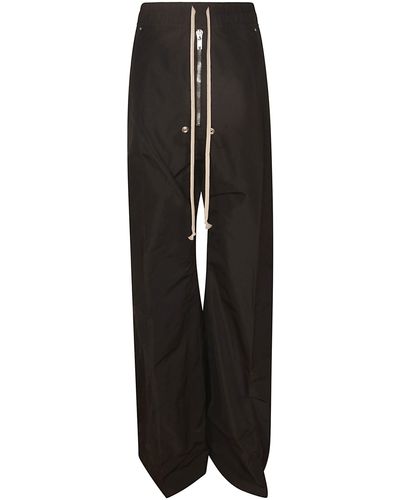 Rick Owens Straight Lace-Up Trousers - Black