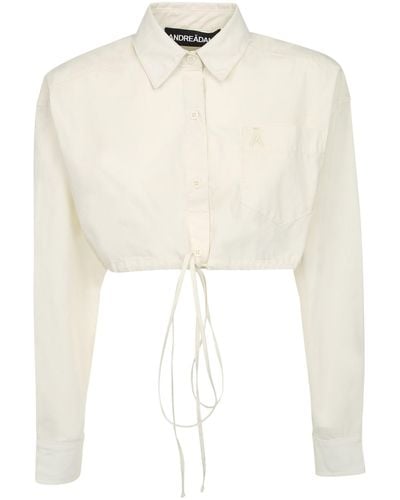 ANDREADAMO Cropped Shirt - White