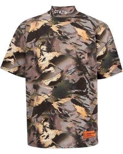 Heron Preston Camouflage Print T-Shirt - Green