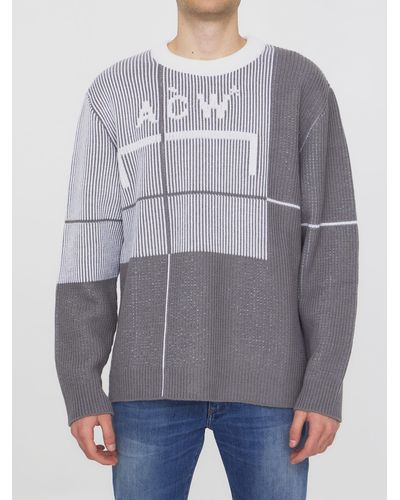 A_COLD_WALL* Grid Sweater - Gray