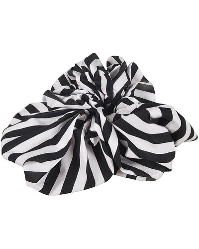 Patou Striped Scrunchie - Black