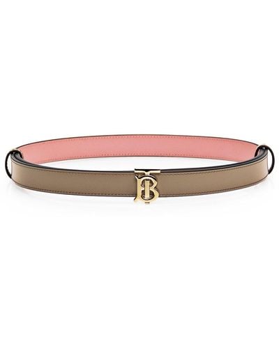 Burberry Reversible Leather Belt - Pink
