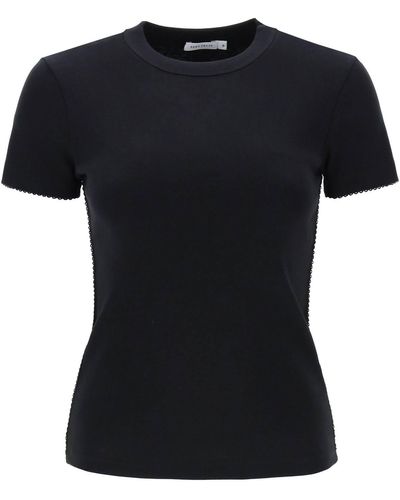 Premiata Uma T-Shirt With Picot Details - Black
