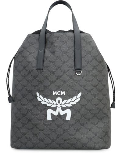 MCM Himmel Faux Leather Backpack - Grey