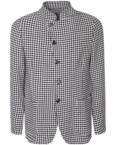 Emporio Armani Houndstooth Pattern/ Jacket - Grey