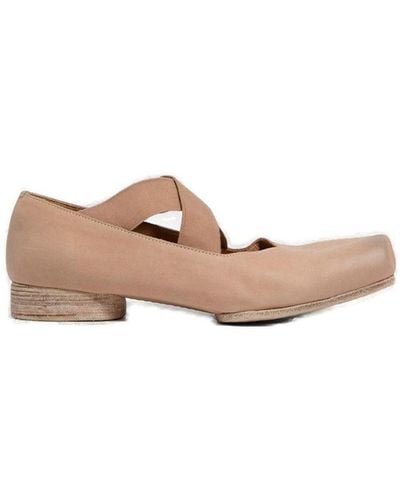 Uma Wang Cross-strapped Ballet Shoes - Pink