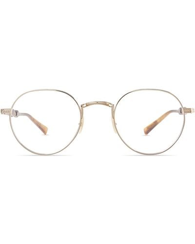 Mr. Leight Hachi Ii C 12k White Gold-marbled Rye Glasses