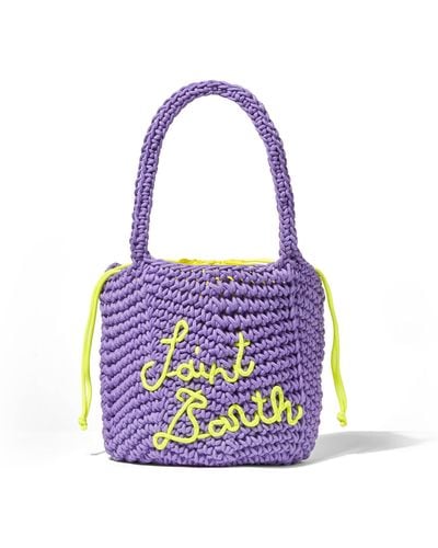 Mc2 Saint Barth Rope Crochet Shoulder Bag - Purple