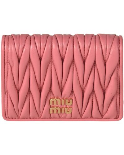 Miu Miu Women's Small Matelassé Nappa Leather Wallet