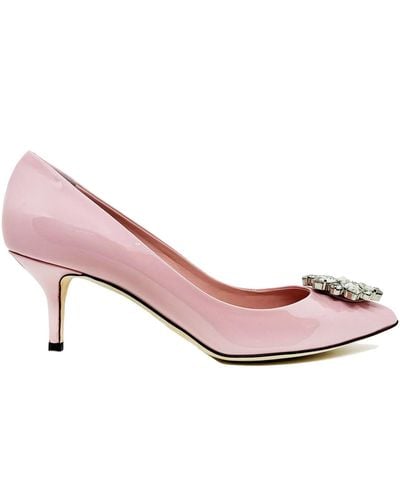 Dolce & Gabbana Bellucci Leather Pumps - Pink