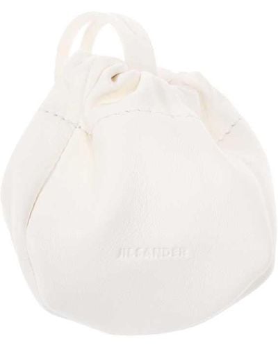 Jil Sander Mini Bucket Bag - White