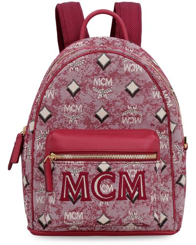 MCM Mini Canvas Backpack - Red