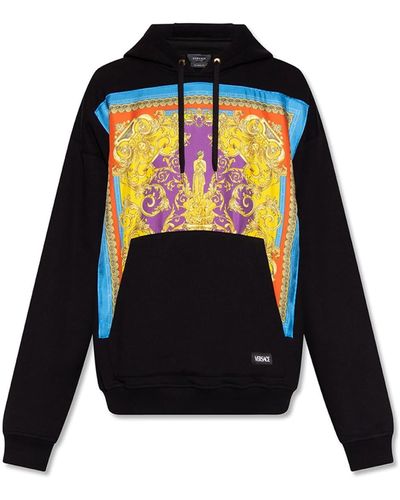 Versace Hooded Patch Sweatshirt - Black