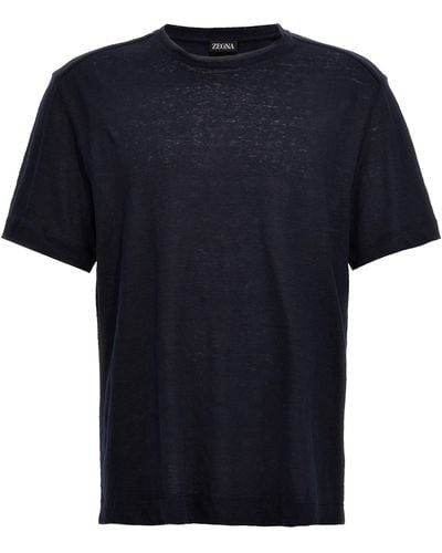 Zegna Linen T-Shirt - Black