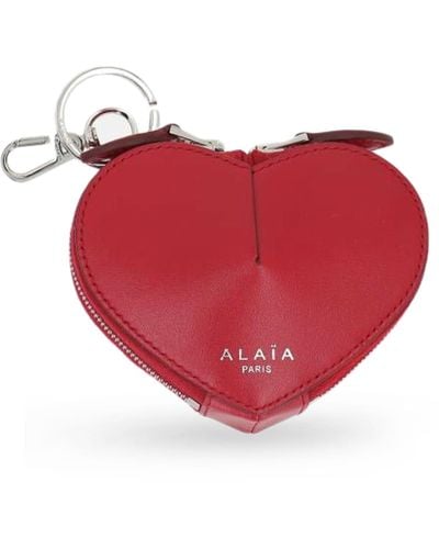 Alaïa Le Coeur Mini Wallet - Red