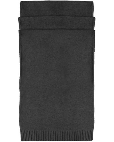 Malo Anthracite Wool Scarf - Black