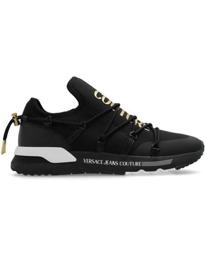 Versace Dynamic Round-Toe Trainers - Black