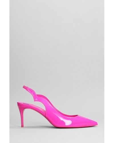 Christian Louboutin Hot Chick Sling Pumps In Patent Leather - Pink