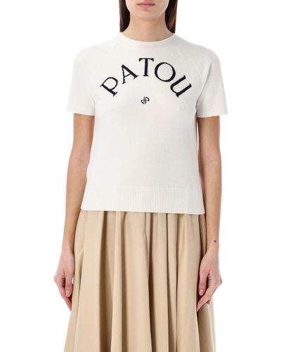 Patou Jaquard Terry Sweater - White