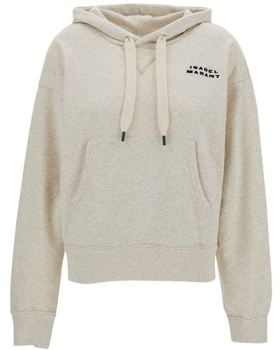 Isabel Marant Hoodie With Logo Embroidery - Grey