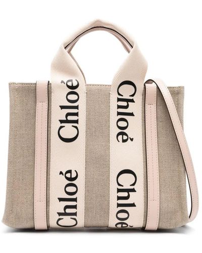 Chloé And Woody Small Tote Bag - Natural