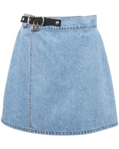 JW Anderson Padlock Mini Denim Skirt - Blue