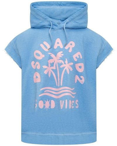 DSquared² Sweatshirt With Print - Blue