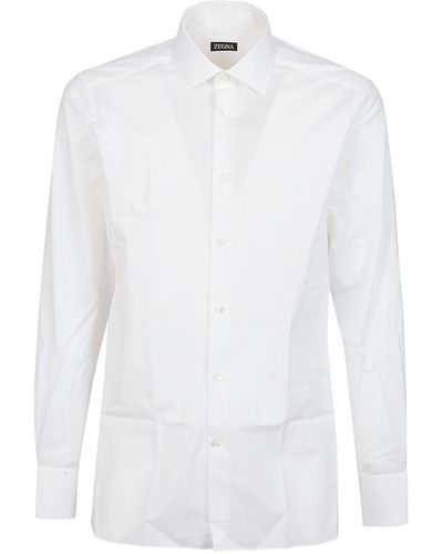 ZEGNA Lux Tailoring Long Sleeve Shirt - White