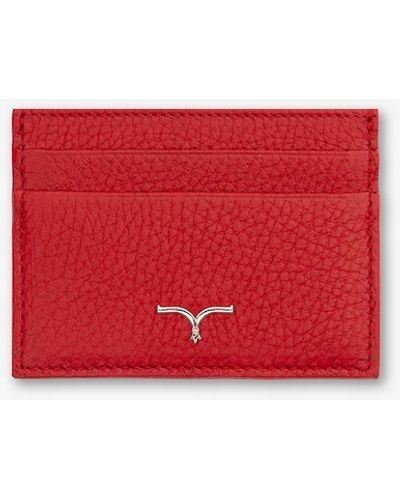 Larusmiani Card Holder Yield Wallet - Red
