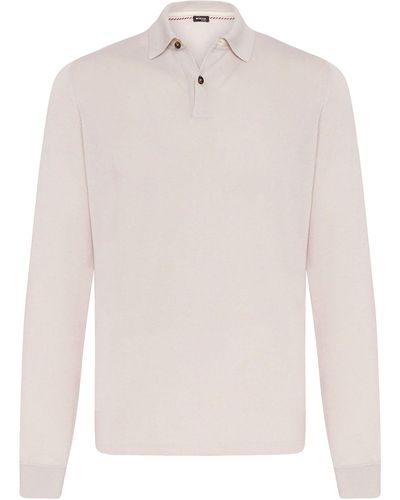 Kiton Jersey Poloshirt L/Cotton - White