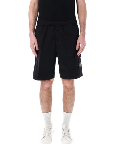 Stone Island Cargo Shorts - Black