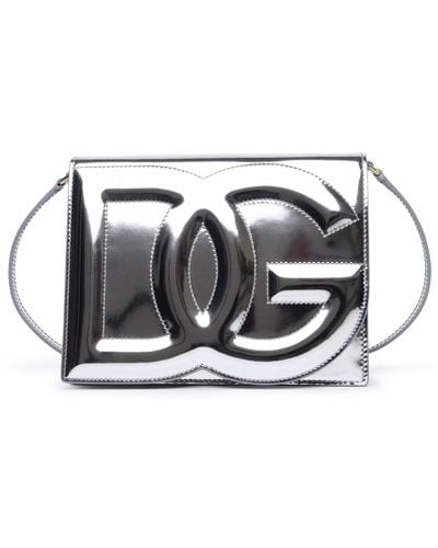 Dolce & Gabbana Dg Logo Embossed Crossbody Bag - Metallic