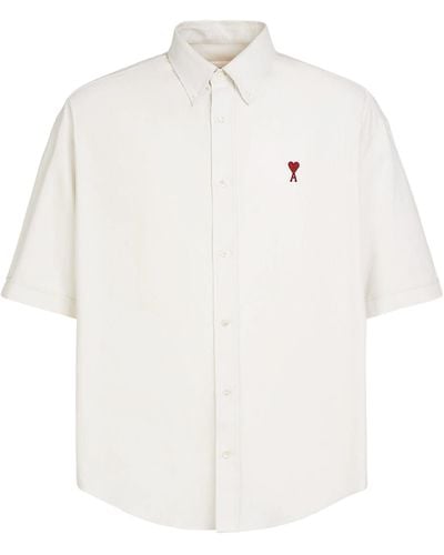 Ami Paris Cream White Cotton Shirt