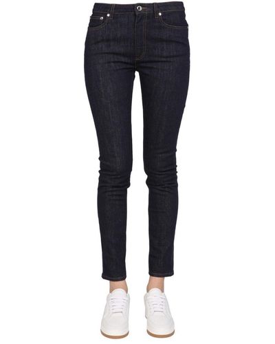 Burberry Mid-Rise Slim Fit Jeans - Blue