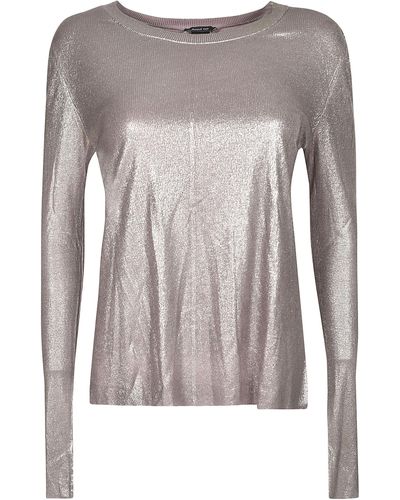 Avant Toi All-Over Glitter Embellished Sweater - Gray