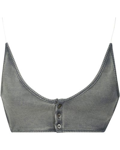 Y. Project Invisible Strap Bralette - Gray